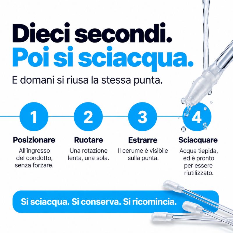 Dolceva® Pulisci-orecchie adesivo – Cattura il cerume invece di spingerlo in fondo